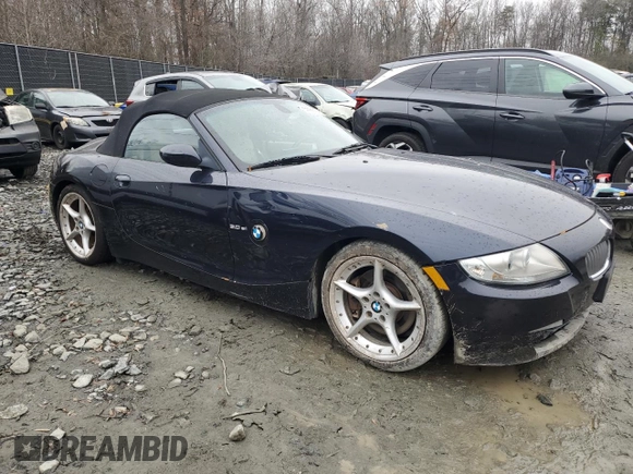 2007 BMW Z4 3.0si with VIN 4USBU53507LX03571, listed as a Copart auction lot 84439724 with 93,308 mi miles and Clean title. Bid and sale history available at DreamBid. Image 4.