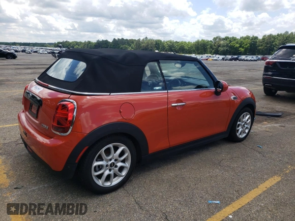 2019 MINI Convertible Cooper z VIN WMWWG5C56K3F79281, wystawiony jako Copart lot #56523045 z przebiegiem 15 078 mil mil oraz Szkoda całkowita • Salvage title. Historia ofert i sprzedaży dostępna na DreamBid. Obrazek 3.