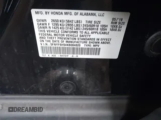 2019 Honda Pilot EX-L с VIN 5FNYF6H54KB084820, выставлен на аукционе IAAI как лот 42396005 с пробегом Не указан миль и . История ставок и продаж доступна на DreamBid. Изображение 9.