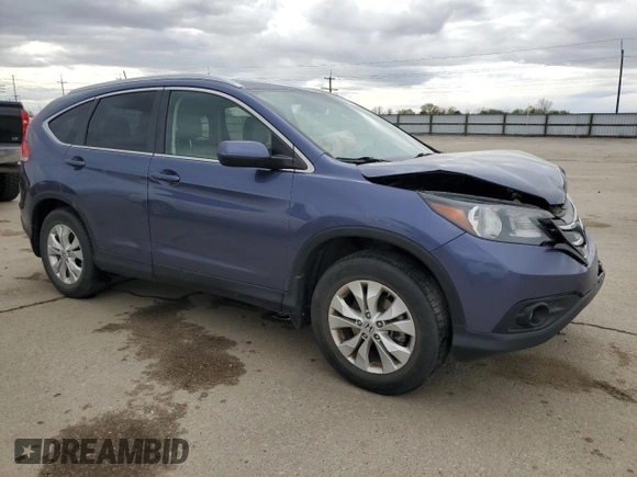 2012 Honda CR-V EX-L with VIN JHLRM4H70CC005483, listed as a Copart auction lot 51521135 with 47,212 mi miles and Salvage Title. Bid and sale history available at carsss.com. Image 4.