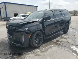 2024 Cadillac Escalade ESV 4WD Sport Platinum with VIN 1GYS4RKL6RR361177, listed as a Copart auction lot 59881985 with 17,599 mi miles and Salvage title. Bid and sale history available at DreamBid. Image 1.