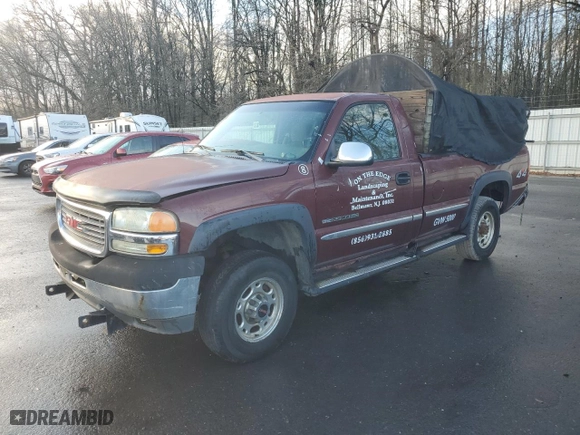 2002 GMC Sierra 2500HD Classic Work Truck with VIN 1GTHK24U42Z303447, listed as a Copart auction lot 87012204 with 128,481 mi miles and Clean Title. Bid and sale history available at carsss.com. Image 1.