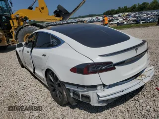2020 Tesla Model S Performance with VIN 5YJSA1E42LF412448, listed as a Copart auction lot 64893594 with Not provided miles and Salvage title. Bid and sale history available at DreamBid. Image 2.
