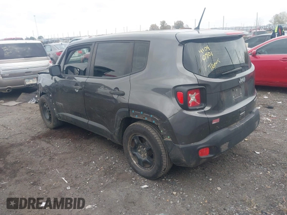 2018 Jeep Renegade Sport with VIN ZACCJAAB2JPG70435, listed as a IAAI auction lot 41040501 with 221,511 mi miles and . Bid and sale history available at DreamBid. Image 3.