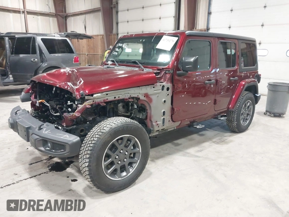 2021 Jeep Wrangler Unlimited Sport S with VIN 1C4HJXDN1MW596334, listed as a IAAI auction lot 41730278 with 64,126 mi miles and . Bid and sale history available at DreamBid. Image 19.