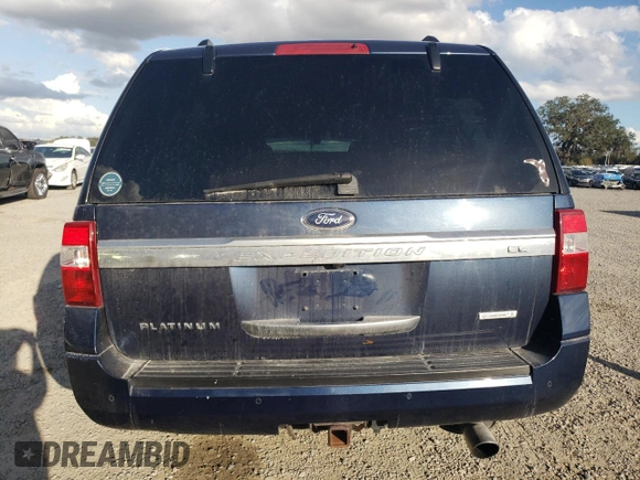 2015 Ford Expedition EL Platinum with VIN 1FMJK1LT7FEF49356, listed as a Copart auction lot 85204984 with 214,436 mi miles and Salvage Title. Bid and sale history available at carsss.com. Image 6.