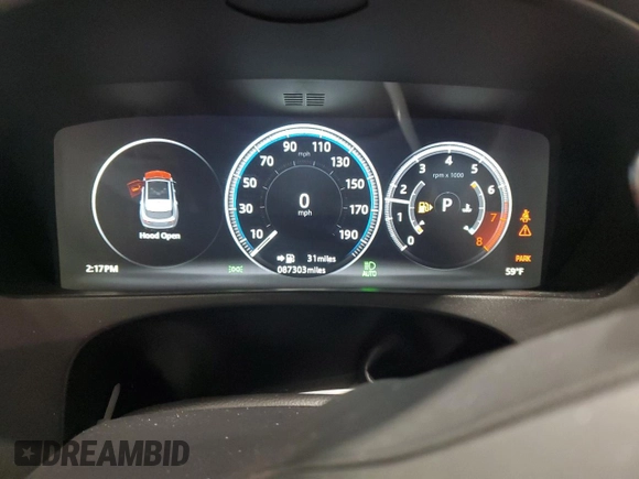 2017 Jaguar F-Pace S with VIN SADCM2BV2HA086296, listed as a Copart auction lot 49041805 with 87,303 mi miles and Salvage Title. Bid and sale history available at DreamBid. Image 9.