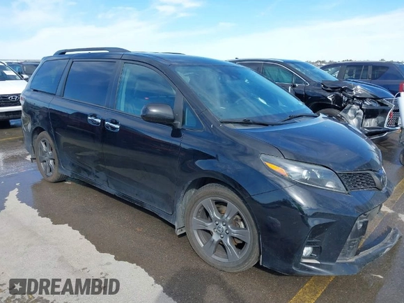 2020 Toyota Sienna SE with VIN 5TDXZ3DC7LS062183, listed as a IAAI auction lot 41791032 with 80,760 mi miles. Bid and sale history available at carsss.com. Image 1.
