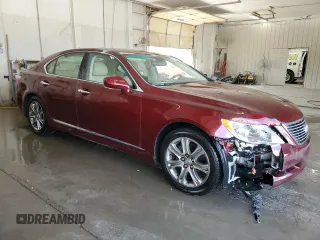 2008 Lexus LS 460 with VIN JTHBL46F485068592, listed as a Copart auction lot 60266575 with 137,014 mi miles and Salvage title. Bid and sale history available at DreamBid. Image 4.