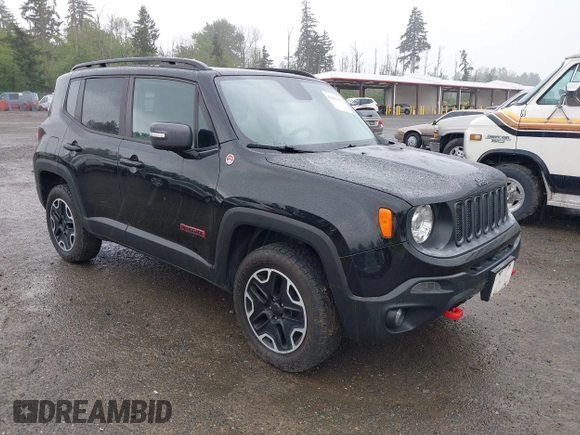 2017 Jeep Renegade Deserthawk with VIN ZACCJBCB3HPF49135, listed as a IAAI auction lot 42291172 with 162,356 mi miles and . Bid and sale history available at DreamBid. Image 1.