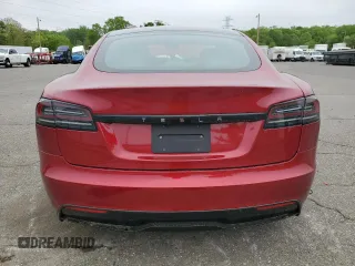 2024 Tesla Model S with VIN 5YJSA1E54RF542748, listed as a Copart auction lot 55210615 with Not provided miles and Salvage title. Bid and sale history available at DreamBid. Image 6.