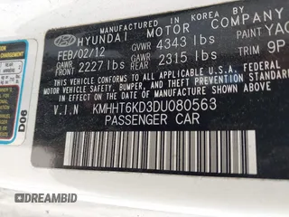 2013 Hyundai Genesis Coupe Premium z VIN KMHHT6KD3DU080563, wystawiony jako IAAI lot #41803798 z przebiegiem 173 692 mil mil oraz . Historia ofert i sprzedaży dostępna na DreamBid. Obrazek 9.