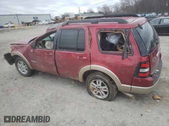 2008 Ford Explorer Eddie Bauer with VIN 1FMEU64E38UA77187, listed as a Copart auction lot 43231875 with Not Provided miles and Salvage Title. Bid and sale history available at carsss.com. Image 2.
