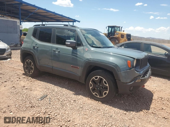 2016 Jeep Renegade Trailhawk with VIN ZACCJBCT6GPD25378, listed as a Copart auction lot 64984875 with 96,325 mi miles and Salvage title. Bid and sale history available at DreamBid. Image 4.