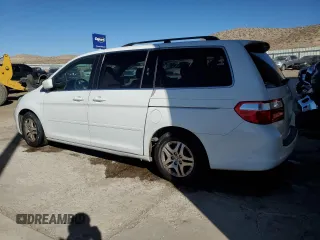 2005 Honda Odyssey EX z VIN 5FNRL38475B006619, wystawiony jako Copart lot #85041494 z przebiegiem Nie podano mil oraz Szkoda całkowita • Salvage title. Historia ofert i sprzedaży dostępna na DreamBid. Obrazek 2.