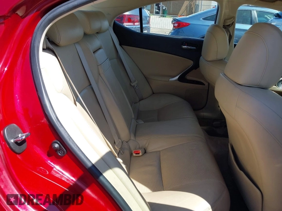 2007 Lexus IS with VIN JTHBK262375027213, listed as a IAAI auction lot 42049349 with 247,534 mi miles. Bid and sale history available at carsss.com. Image 8.