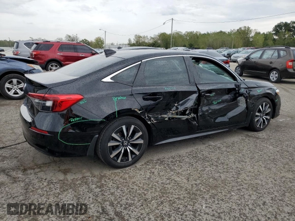 2023 Honda Civic Sedan EX with VIN 2HGFE1F76PH303393, listed as a Copart auction lot 71535614 with 18,539 mi miles and Salvage Title. Bid and sale history available at carsss.com. Image 3.