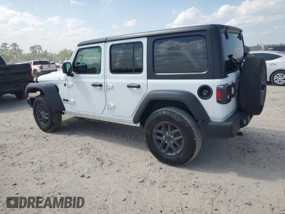 2025 Jeep Wrangler Sport S z VIN 1C4PJXDN6SW511299, wystawiony jako Copart lot #52954515 z przebiegiem 1 679 mil mil oraz Szkoda całkowita • Salvage title. Historia ofert i sprzedaży dostępna na DreamBid. Obrazek 2.
