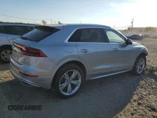 2021 Audi Q8 Premium Plus with VIN WA1BVAF1XMD005456, listed as a Copart auction lot 74460904 with 24,854 mi miles and Salvage Title. Bid and sale history available at carsss.com. Image 3.