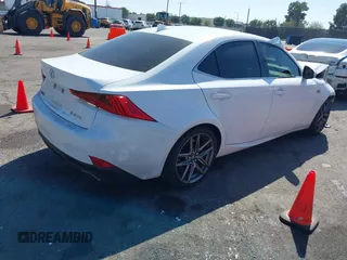 2017 Lexus IS with VIN JTHBA1D21H5052452, listed as a IAAI auction lot 41881476 with 60,045 mi miles. Bid and sale history available at carsss.com. Image 4.