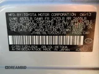 2013 Lexus GS 350 z VIN JTHBE1BL1D5025178, wystawiony jako Copart lot #55988285 z przebiegiem 103 542 mil mil oraz Szkoda całkowita • Salvage title. Historia ofert i sprzedaży dostępna na DreamBid. Obrazek 12.