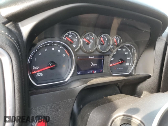 2020 Chevrolet Silverado 1500 LT with VIN 3GCUYDED6LG233216, listed as a Copart auction lot 51317015 with 65,111 mi miles and Salvage Title. Bid and sale history available at DreamBid. Image 9.