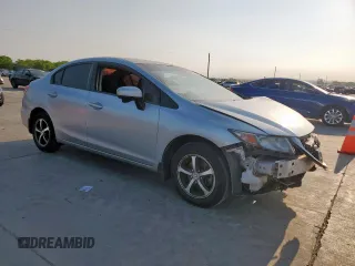 2015 Honda Civic Sedan SE with VIN 19XFB2F71FE082244, listed as a Copart auction lot 52765255 with 119,224 mi miles and Salvage Title. Bid and sale history available at carsss.com. Image 4.