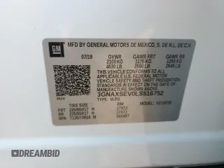 2020 Chevrolet Equinox LS z VIN 3GNAXSEV0LS516752, wystawiony jako Copart lot #60435705 z przebiegiem 78 921 mil mil oraz Szkoda całkowita • Salvage title. Historia ofert i sprzedaży dostępna na DreamBid. Obrazek 13.