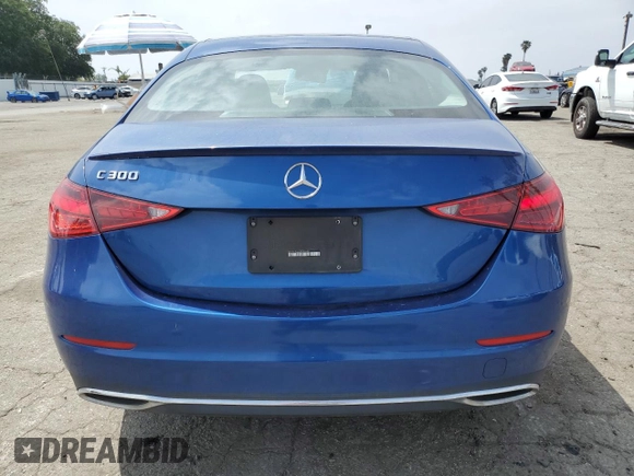 2022 Mercedes-Benz C 300 with VIN W1KAF4GB5NR058602, listed as a Copart auction lot 52290185 with 81,003 mi miles and Salvage title. Bid and sale history available at DreamBid. Image 6.