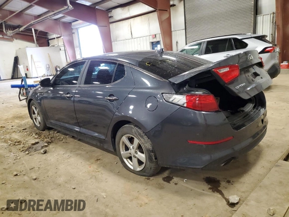 2015 Kia Optima LX z VIN KNAGM4A74F5628982, wystawiony jako Copart lot #54539895 z przebiegiem 134 360 mil mil oraz Czysty tytuł • Clean title. Historia ofert i sprzedaży dostępna na DreamBid. Obrazek 2.