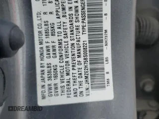 2011 Honda Insight EX with VIN JHMZE2H75BS008221, listed as a Copart auction lot 51910115 with 82,670 mi miles and Salvage Title. Bid and sale history available at DreamBid. Image 14.