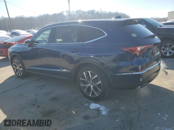 2023 Acura MDX w/Technology Package with VIN 5J8YE1H48PL000596, listed as a Copart auction lot 87833225 with 15,619 mi miles and Salvage Title. Bid and sale history available at carsss.com. Image 2.