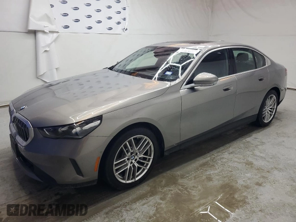2024 BMW 5 Series 530i with VIN WBA43FJ06RCS37854, listed as a Copart auction lot 78741604 with 4,801 mi miles and Clean Title. Bid and sale history available at carsss.com. Image 1.