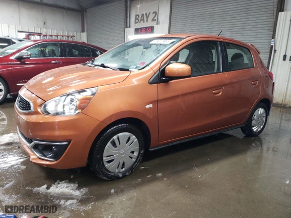2019 Mitsubishi Mirage ES with VIN ML32A3HJ0KH003895, listed as a Copart auction lot 45412965 with 71,789 mi miles and Salvage Title. Bid and sale history available at carsss.com. Image 1.