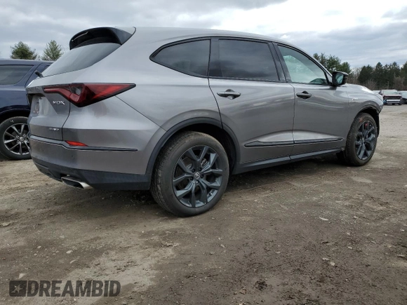 2022 Acura MDX w/A-Spec Package with VIN 5J8YE1H05NL001750, listed as a Copart auction lot 47279985 with 36,846 mi miles and Salvage Title. Bid and sale history available at carsss.com. Image 3.