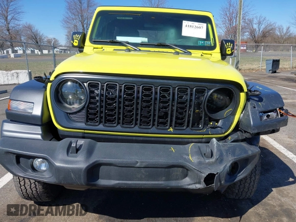 2024 Jeep Wrangler Willys with VIN 1C4PJXDN8RW111092, listed as a IAAI auction lot 41812607 with 34,873 mi miles. Bid and sale history available at carsss.com. Image 6.