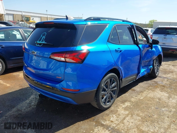 2024 Chevrolet Equinox RS with VIN 3GNAXMEG8RS221288, listed as a IAAI auction lot 41976989 with 30,223 mi miles and . Bid and sale history available at DreamBid. Image 4.