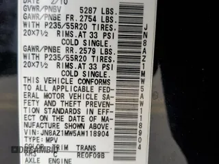 2010 Nissan Murano SL with VIN JN8AZ1MW5AW118904, listed as a Copart auction lot 64274304 with 149,190 mi miles and Salvage Title. Bid and sale history available at carsss.com. Image 14.