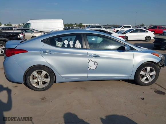 2011 Hyundai Elantra Ltd with VIN KMHDH4AE7BU107663, listed as a IAAI auction lot 41652200 with 218,074 mi miles. Bid and sale history available at carsss.com. Image 14.