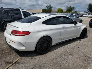 2017 Mercedes-Benz C 63 S AMG with VIN WDDWJ8HB9HF514455, listed as a Copart auction lot 59925904 with 57,638 mi miles and Salvage Title. Bid and sale history available at carsss.com. Image 3.
