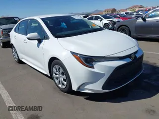 2022 Toyota Corolla LE with VIN JTDEPMAE7N3025132, listed as a IAAI auction lot 41867547 with 19,721 mi miles. Bid and sale history available at carsss.com. Image 1.