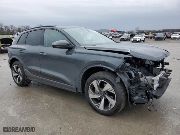 2025 Audi Q6 e-tron Premium Plus with VIN WA124BGF6SA005195, listed as a Copart auction lot 42492975 with NaN miles and Salvage Title. Bid and sale history available at carsss.com. Image 4.