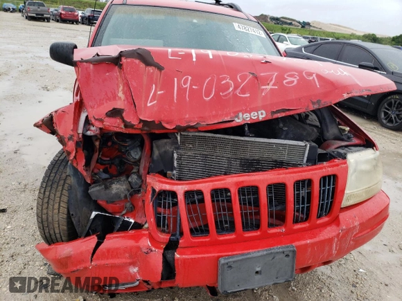1999 Jeep Grand Cherokee Limited with VIN 1J4G268S8XC758964, listed as a Copart auction lot 71442794 with 321,284 mi miles and Non repairable. Bid and sale history available at DreamBid. Image 9.