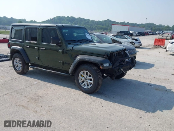 2023 Jeep Wrangler Willys with VIN 1C4HJXDG7PW646627, listed as a IAAI auction lot 42469601 with 50,178 mi miles and . Bid and sale history available at DreamBid. Image 1.