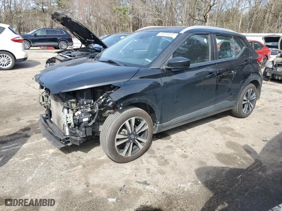 2020 Nissan Kicks SV with VIN 3N1CP5CV2LL528856, listed as a Copart auction lot 48059845 with 97,628 mi miles and Salvage Title. Bid and sale history available at carsss.com. Image 1.