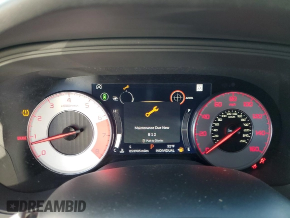 2023 Acura TLX Type S with VIN 19UUB7F98PA002790, listed as a Copart auction lot 43881115 with 53,905 mi miles and Salvage Title. Bid and sale history available at DreamBid. Image 9.