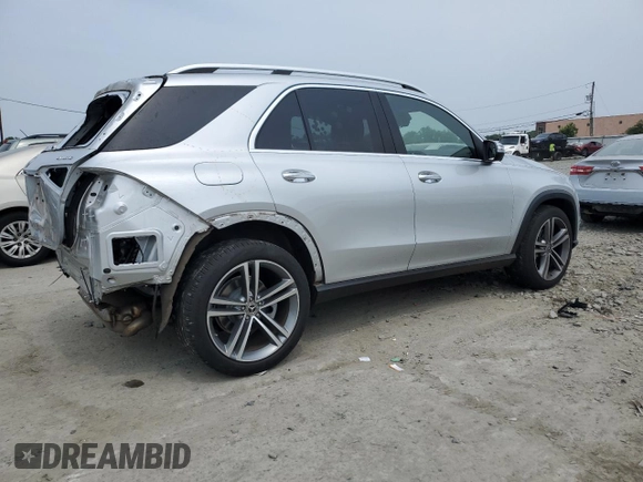 2020 Mercedes-Benz GLE 350 with VIN 4JGFB4KB0LA199507, listed as a Copart auction lot 60593545 with 39,483 mi miles and Salvage title. Bid and sale history available at DreamBid. Image 3.