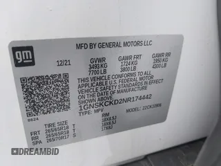 2022 Chevrolet Suburban LT with VIN 1GNSKCKD2NR174442, listed as a IAAI auction lot 41902034 with 41,120 mi miles. Bid and sale history available at carsss.com. Image 9.