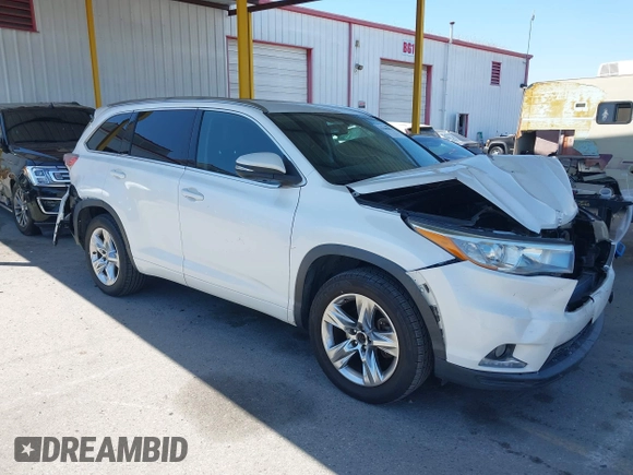 2015 Toyota Highlander Limited z VIN 5TDYKRFH0FS046559, wystawiony jako IAAI lot #42288804 z przebiegiem 106 643 mil mil oraz . Historia ofert i sprzedaży dostępna na DreamBid. Obrazek 1.