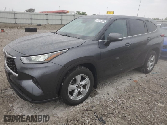 2020 Toyota Highlander LE with VIN 5TDBZRBH5LS517771, listed as a Copart auction lot 59154795 with 146,567 mi miles and Salvage title. Bid and sale history available at DreamBid. Image 1.